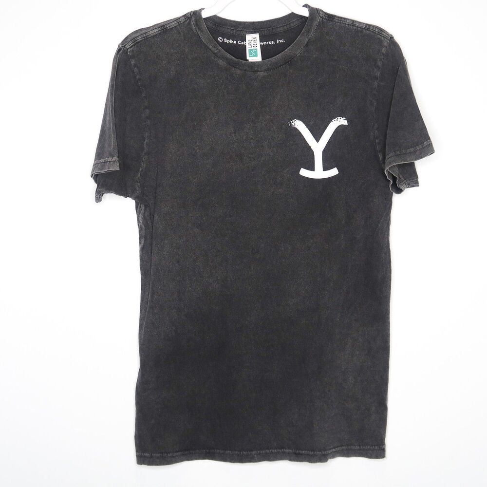 Lane Seven Womens Yellowstone T-Shirt‎ S Faded Gray Cotton Tee
